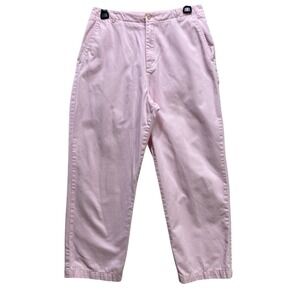 Lands' End Women's Mid Rise Tapered‎ Leg Ankle Pants Pink Size 10